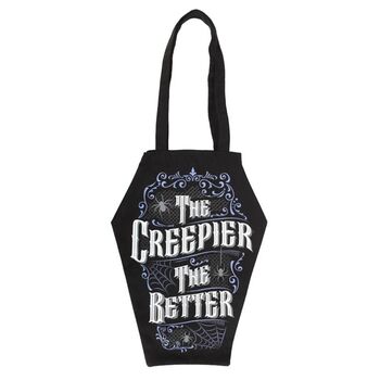 The Creepier The Better Coffin Shaped Tote Bag, 3 of 3