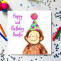 Personalised Monkey Birthday Card, thumbnail 4 of 5