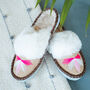 Sen Pink Mule Sheepers Slippers, thumbnail 4 of 10