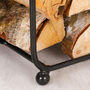 Contemporary Tall Indoor Fireplace Log Storage Rack, thumbnail 3 of 7