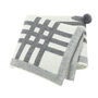 Personalised Bunny Striped Blanket White And Grey, thumbnail 6 of 10
