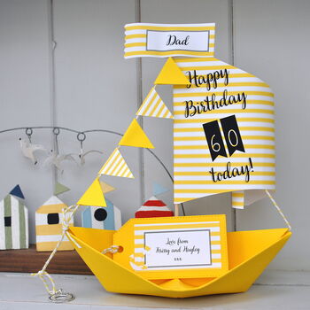 Personalised Age Birthday Sail Boat Card, 5 of 11