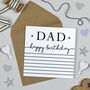 Simply Stripey Dad Birthday Card, thumbnail 1 of 2