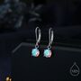 Aurora Ab Cz Lever Back Hoop In Sterling Silver, thumbnail 1 of 12