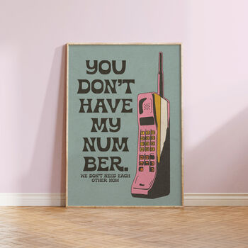 My Number Retro Music Gift Print, 2 of 2