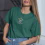 Taurus Embroidered Organic Cotton Tshirt, thumbnail 2 of 4