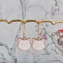 Cat Charm Gold Plated Hoop Earrings, thumbnail 5 of 7