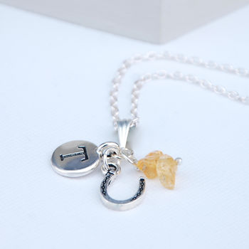 Personalised Birthstone And Charm Necklace, 10 of 12