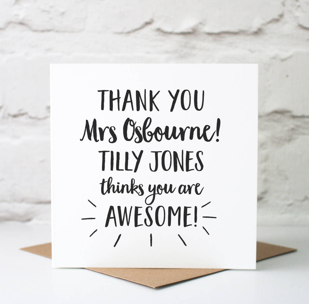 Personalised Thank You Teacher Card, 1 of 6