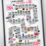 60th Birthday Personalised Print The Road To 60, thumbnail 6 of 12