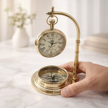 Custom Engraved Rotating Balance Desk Clock – 24th Birthday And Father's Day Keepsake Gift, 10 of 12