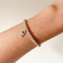 Sterling Silver Hamsa Charm Beaded Bracelet, thumbnail 1 of 7
