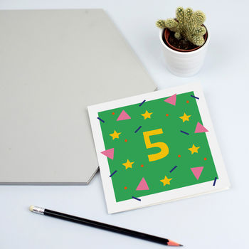 5th Birthday Card, Unisex Card For Five Year Old, 2 of 4