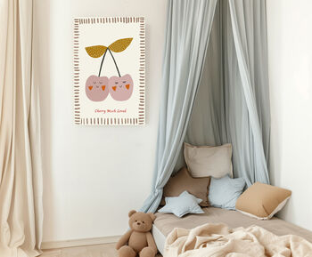 Cute Cherry Nursery Art Print, 3 of 3