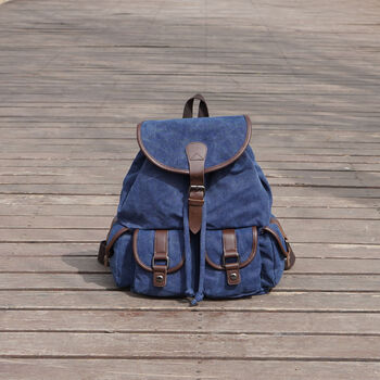 Colourway Canvas Backpack Rucksack, 6 of 11