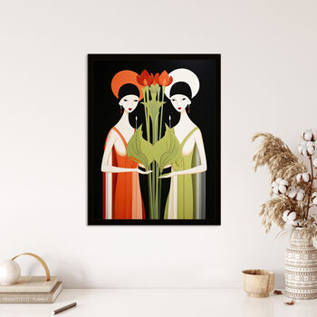 For The Love Of Veggies Vegan Ladies Wall Art Print, 4 of 6