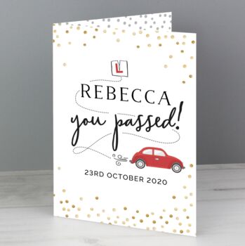 Personalised Passed Driving Test Card, 4 of 4