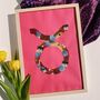 Personalised Star Sign Pressed Flower Frame, thumbnail 1 of 6