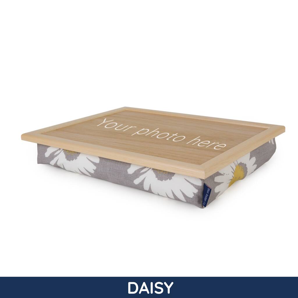 Personalised Bean Bag Cushion Fabric Lap Dinner Tray By Blue Badge Co