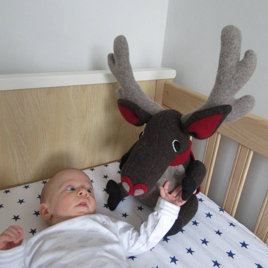 Reindeer Soft Toy Large And Personalised, 1 of 10