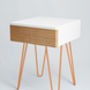 Roswell Bedside Table With Steel Hairpin Legs, thumbnail 7 of 12