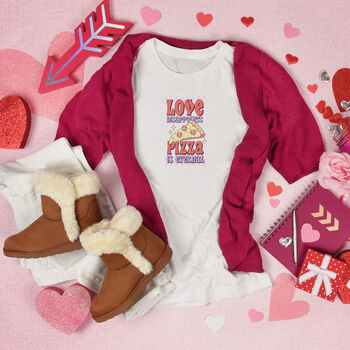 Love Disappoints Pizza Is Eternal Valentine's T Shirt, 5 of 6