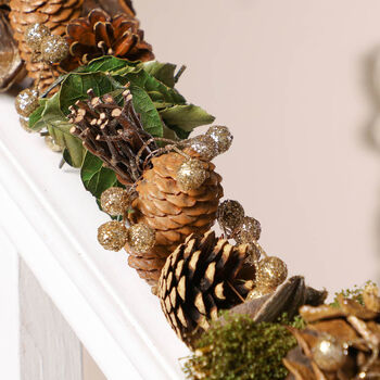 Woodland Sparkle Natural Christmas Garland, 3 of 3