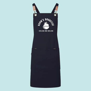 Personalised Barbecue Apron Chilling And Grilling, 2 of 7