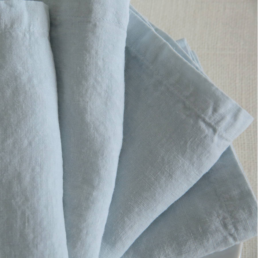LinenMe 1 x Stone Washed Napkins Silver 53 x 53 cm Linen