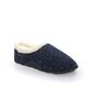 Luna Navy Flecked Women's Slippers Indoor/Garden Shoes, thumbnail 6 of 9