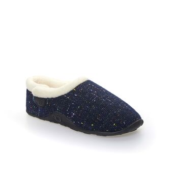 Luna Navy Flecked Women's Slippers Indoor/Garden Shoes, 6 of 9