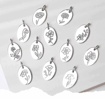 Sterling Silver November Birth Flower Necklace, 3 of 5