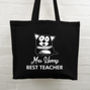 Personalised Tote Bag For Teacher's, Owl Cat Dog Design, thumbnail 6 of 6