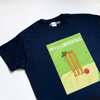 Funny Cricket Mens Christmas T Shirt, 2 of 3