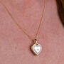 9ct Mixed Gold Diamond Heart Locket, thumbnail 5 of 9