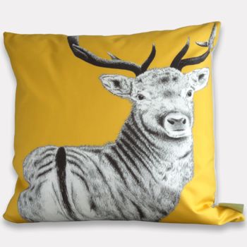 Wildlife Cushion 'The Stag Watcher', 2 of 5