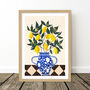 Vase Of Lemons Still Life Print, thumbnail 6 of 8