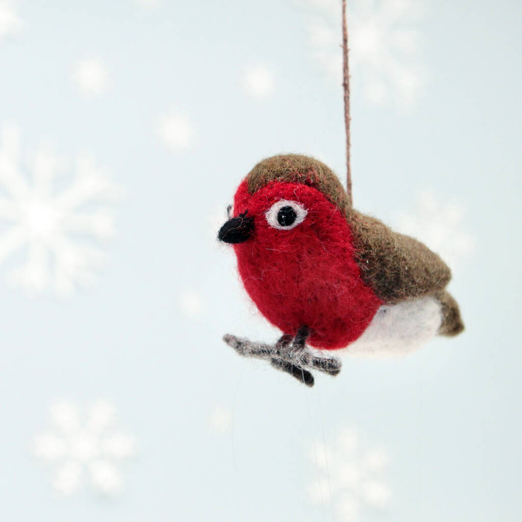 Personalised Felt Robin Christmas Tree Decoration By Postbox Party