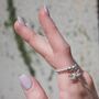 Sterling Silver Ball Bead Ring With Dragonfly Charm, thumbnail 3 of 6