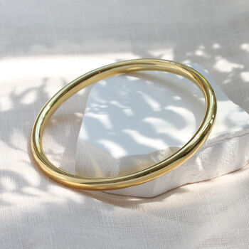 Sterling Silver Or 18ct Gold Plated Chunky Bangle, 3 of 7