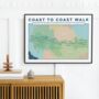 Personalised Wainwright's Coast To Coast Walk Map Print, thumbnail 1 of 10