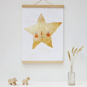 Seren Star Illustrated Print By Atlas & Mae | notonthehighstreet.com