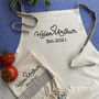 Personalised Cotton Apron, Tea Towels, Cotton Anniversary Gift, thumbnail 1 of 12