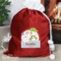 Personalised The Snowman And The Snowdog Pom Pom Sack, thumbnail 3 of 3