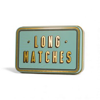 Match Tin Storage Box Candle Gold Home Accessory Matches | Teal, 10 of 10