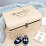 Personalised New Baby Wooden Keepsake Chest, thumbnail 1 of 10