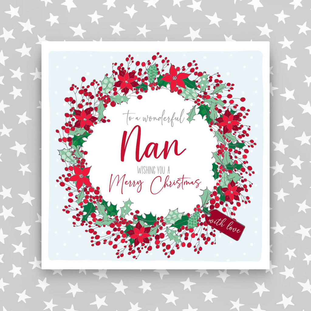 Nanny Or Nan Christmas Card By Molly Mae® | notonthehighstreet.com