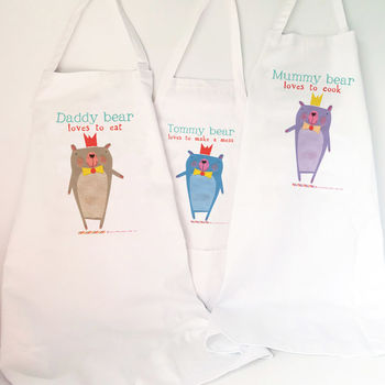 Personalised Bear Family Aprons, 5 of 12