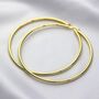 9ct Gold 20mm 70mm Lightweight Hinged Hoop Earrings, thumbnail 9 of 10