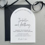 Reine Minimalist Arch Wedding Invitations, thumbnail 4 of 5